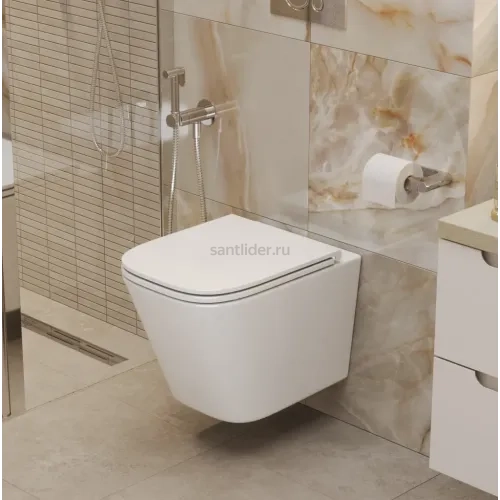 Унитаз подвесной безободковый с сиденьем и смывом TORNADO BelBagno ARDENTE-TOR BB520CH-TOR