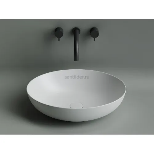 Умывальник CERAMICANOVA Element чаша накладная овальная (цвет Белый Матовый) CN6017MW