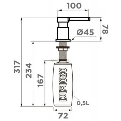 Дозатор Omoikiri OM-04-BN