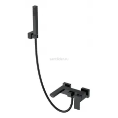 Смеситель для ванны с душем Qubic Matt Black