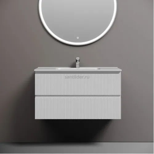Тумба подвесная SANCOS Snob T 890х445х500, c двумя ящиками оснащенными доводчиками, Bianco,SNT90W