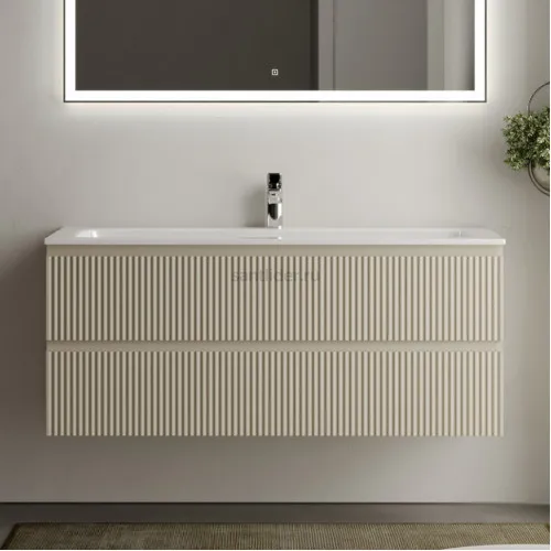 Тумба подвесная SANCOS под раковину Snob R, Beige Soft 1195х445х500, SNR120CE