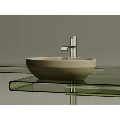 Умывальник CERAMICANOVA Element чаша накладная овальная (цвет Капучино Матовый) CN6056MC