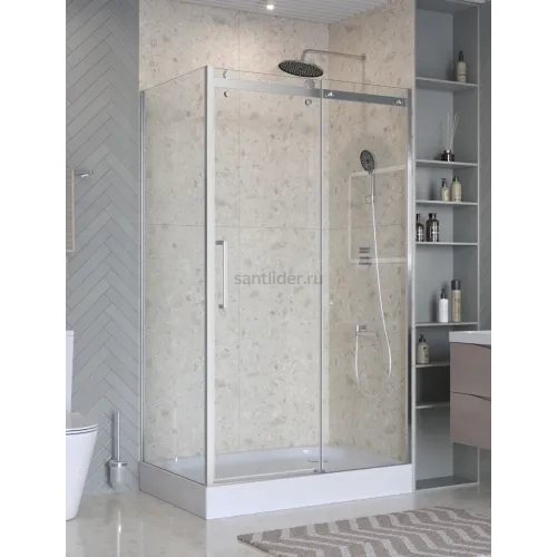 Душевой уголок BelBagno MARINO-2-AH-1-120/90-C-CR 120х90см профиль хром, стекло прозрачное