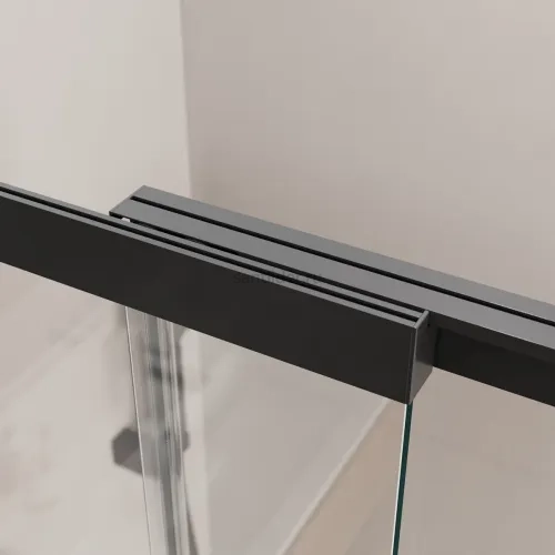 Душевая шторка на ванну CEZARES SLIDER-FIX-VF-11-90/150-C-NERO с фиксированным креплением одной створки