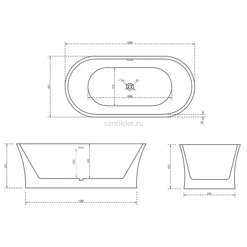 Ванна акриловая ABBER AB9201-1.6