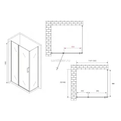 Душевой уголок ABBER Sonnenstrand AG04120MS-S75M