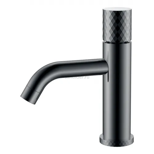 Смеситель STICK для умыв. низ. Shine Gun Metal низкий с ручкой DIAMOND