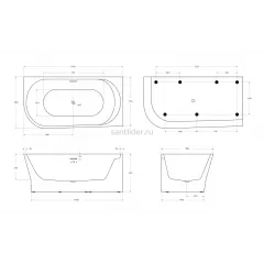 Ванна акриловая BelBagno BB410-1500-780-R