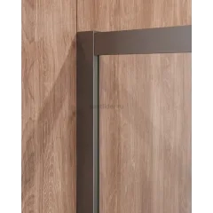 Душевой уголок Cezares MOLVENO-A-2-100-C-GM-IV, 100х100х195, профиль оружейная сталь, прозрачное стекло