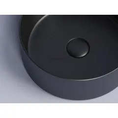 Умывальник CERAMICANOVA Element чаша накладная круглая 358 мм (цвет Чёрный Матовый) CN6032MB