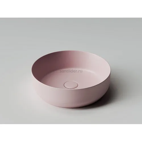 Умывальник CERAMICANOVA Element чаша накладная круглая (цвет Розовый Матовый) CN6022MP