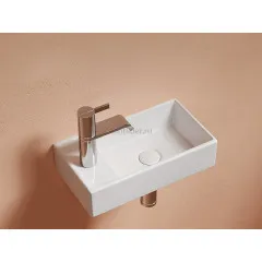Умывальник CERAMICANOVA Element подвесной прямоугольный (чаша справа, отверстие под смеситель слева) CN6051R