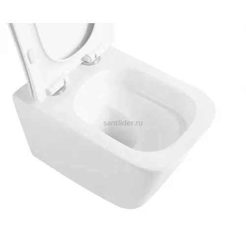 Унитаз подвесной безободковый с сиденьем и смывом TORNADO BelBagno KRAFT-TOR BB7106CH-TOR/SC