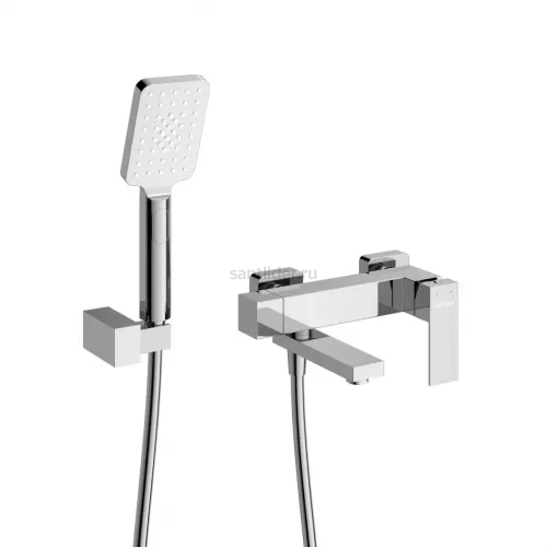 Смеситель CEZARES SLIDER-VD-01 для ванны и душа с поворотным изливом, с ручным душем, шлангом и держателем