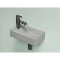 Умывальник CERAMICANOVA Element подвесной прямоугольный (чаша справа, отверстие под смеситель слева) цвет антрацит матовый CN6051RMH