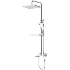 Душевая стойка BelBagno со смесителем и изливом для ванны ARDENTE-VSCM-CRM