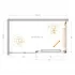 Душевой уголок Cezares LUX-AH-FS-11-140/80-C-GM, 140х80х195, профиль оружейная сталь, стекло прозрачное