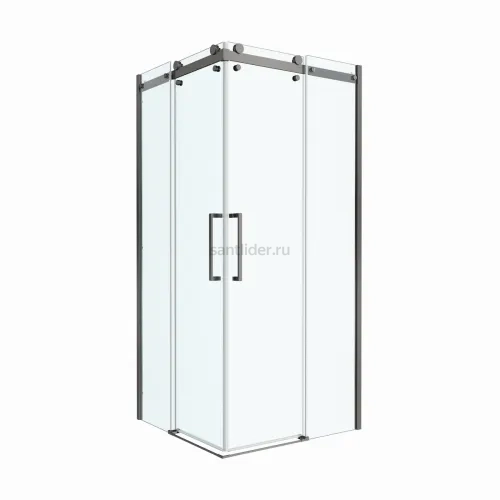 Душевой уголок BelBagno MARINO-2-A-2-90-C-GM 90х90см профиль оружейная сталь, стекло прозрачное