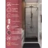 Душевая дверь Cezares LUX-B-FS-1-70-C-GM, 70х195, профиль оружейная сталь, стекло прозрачное