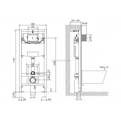 Инсталляция для подвесного унитаза BelBagno BB001-120