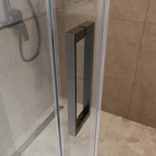 Душевая дверь шириной 140см BelBagno SOFT_CLOSE-1-BF-1-140-C-GM профиль оружейная сталь, стекло прозрачное