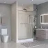 Душевая дверь шириной 121см BelBagno MARINO-2-BF-1-120-C-CR профиль хром, стекло прозрачное
