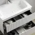 Тумба подвесная SANCOS Snob R, Bianco 790х445х500, под столешницу без отверстия под смеситель, цвет Black Sky, SNR80W