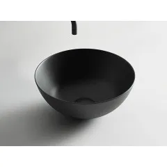Умывальник CERAMICANOVA Element чаша накладная круглая 358 мм (цвет Чёрный Матовый) CN6004