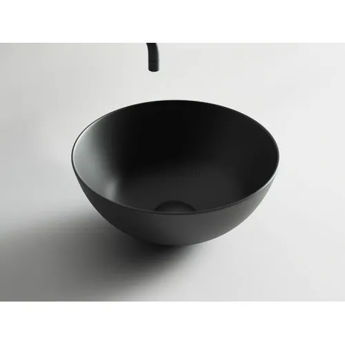 Умывальник CERAMICANOVA Element чаша накладная круглая 358 мм (цвет Чёрный Матовый) CN6004