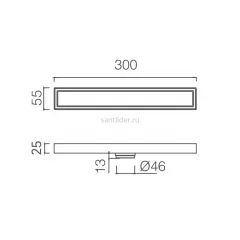 Душевой лоток ABBER AD796300NG никель