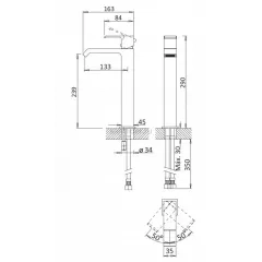 Cмеситель для раковины CEZARES PORTA-LC-01-W0