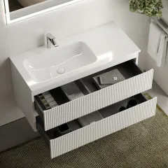 Тумба подвесная SANCOS под раковину Snob R левая, Bianco 995х445х500, SNR100LW