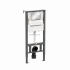 Система инсталляции для унитазов CERAMICANOVA Balance с кнопкой смыва Square, цвет хром глянцевый, с креплениями, CN121002CH