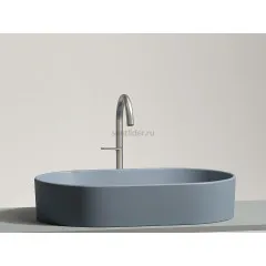 Умывальник CERAMICANOVA Element чаша накладная овальная (цвет Серо-Голубой Матовый) CN6048MHL