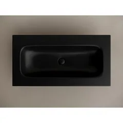 Раковина накладная мебельная CERAMICANOVA Grace прямоугольная, без отверстия под смеситель,, цвет черный матовый, CN7019MBWx