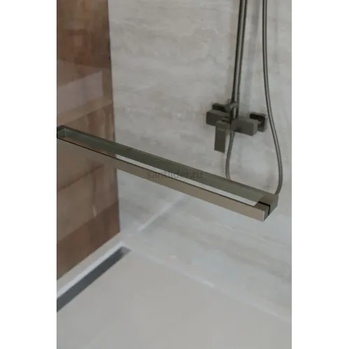 Душевая дверь Cezares LUX-B-FS-1-100-C-GM, 100х195, профиль оружейная сталь, стекло прозрачное