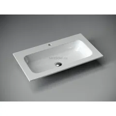 Раковина накладная CERAMICANOVA Grace прямоугольная, с отверстием под смеситель, цвет белый CN7012