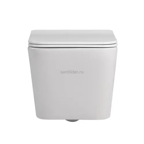 Комплект подвесной унитаз ABBER Rechteck AC1201 белый с инсталляцией AC0105 и кнопкой AC0120MCH матовый хром