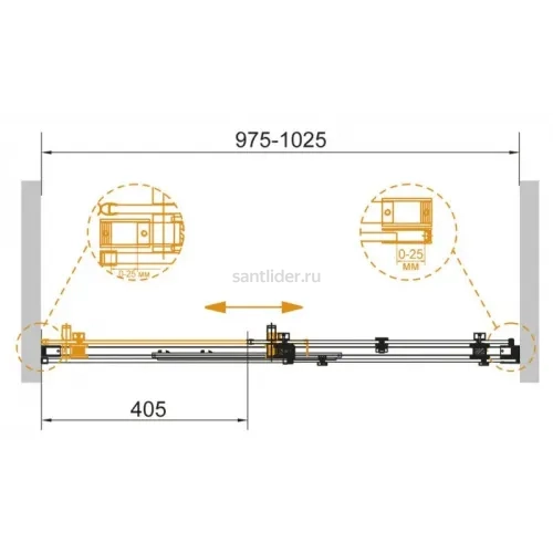 Дверь в проём Cezares STYLUS-SOFT-BF-1-100-C-Cr