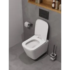 Унитаз подвесной безободковый с сиденьем и функцией биде TORNADO BelBagno KRAFT-TOR BB7106CH-TOR-BS/SC