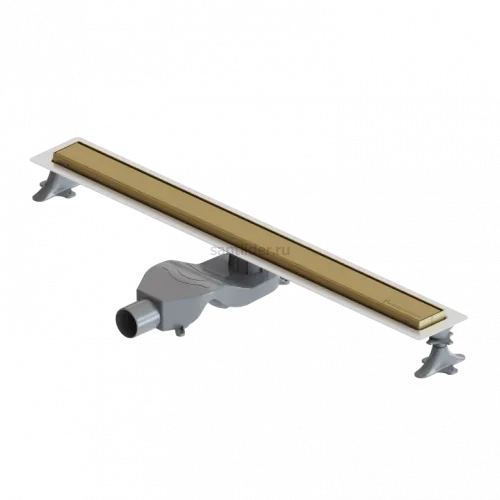 Душевой лоток Premium Linear 80см, нерж.сталь МАТ ЗОЛОТО Boheme