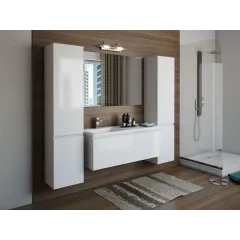 Тумба с раковиной подвесная 1 длинный ящик Dallas Luxe 120 Эстет 0775490165