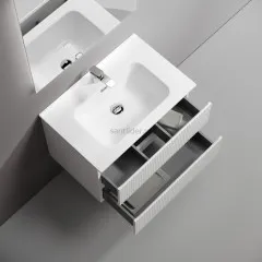 Тумба подвесная SANCOS Snob T 690х445х500, c двумя ящиками оснащенными доводчиками, Bianco,SNT70W
