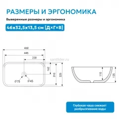 Раковина накладная ABBER Rechteck AC2200MB черная матовая