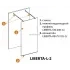 Душевая перегородка Cezares LIBERTA-L-2-110-BR-NERO чёрный профиль, стекло бронза