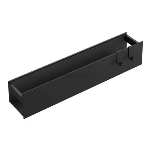 Полка настенная 60см Black + 2 крючка Boheme