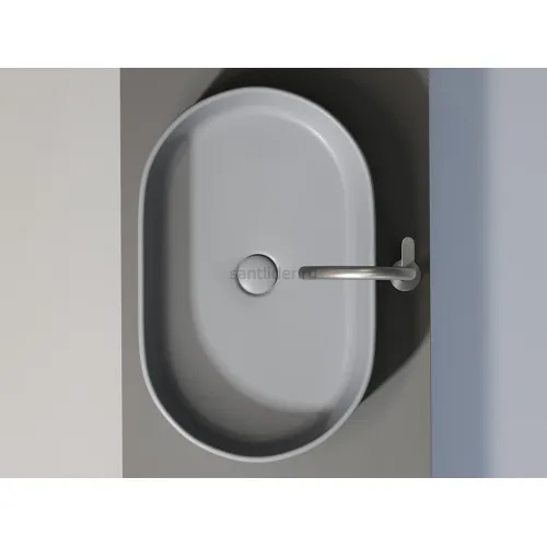 Умывальник CERAMICANOVA Element чаша накладная овальная (цвет Антрацит Матовый) CN6048MH