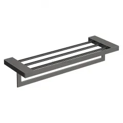 Полка для полотенец Qubic Shine Gun Metal Boheme