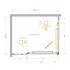 Душевой уголок Cezares LUX-AH-FS-11-110/90-C-CR, 110х90х195, профиль хром, стекло прозрачное